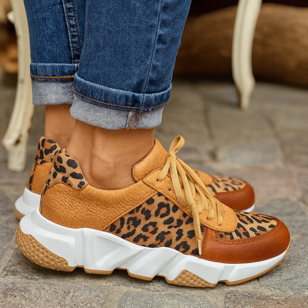 GentleStep | Orthopedic Leopard Sneakers